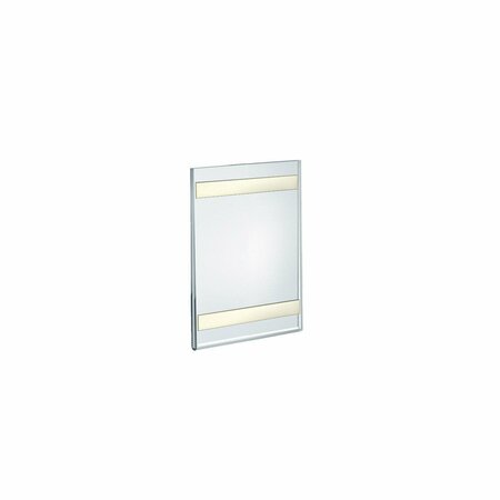 AZAR DISPLAYS Clear Acrylic 4'' x 6'' Adhesive U-Frame, 2PK 122010-GS-2PK